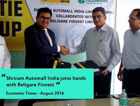 Sameer Malhotra - shriram automall india joins hands with religare finvest